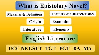 Epistolary Novel in English Literature Definition Characteristics Types Elements and Examples [upl. by Kcirdderf]