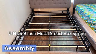 ZINUS 9 Inch Metal Smart Box Spring Assembly  Full StepbyStep Guide [upl. by Roye]