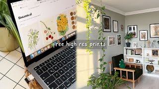 Free High Resolution Art Prints  Renter Friendly Wall Decoration Under 10 Dollars 🖼️ [upl. by Airehtfele242]