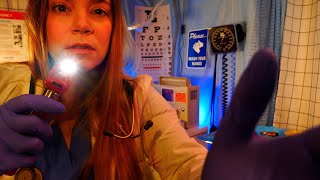 ASMR Hospital Pediatric Check Up  Otoscope Eye Exam  Medical Role Play [upl. by Woodley]