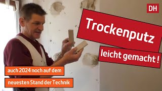 TrockenputzGipskarton auf Wände klebenPlasterboard  DH – Trockenbau [upl. by Nicoline707]