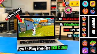 How To Play FreeFire In 1GB Ram2GB Ram PC Without GPU amp VT Biometrix OS [upl. by Danya200]