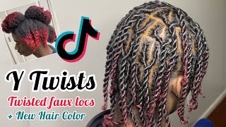 Y Twists Tutorial Invisible Locs  Temporary Faux Locs with Two Strand Twists for Teen Boys amp Men [upl. by Beal]