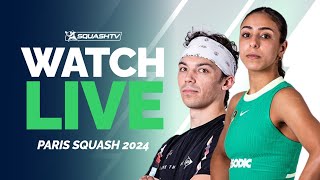 Paris Squash 2024  Round 1 LIVE 🚨 [upl. by Yzzo461]