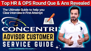 Concentrix Interview Questions and Answers  HR amp Ops Round Question and Answers Revealed [upl. by Averil]