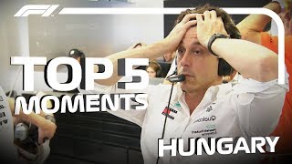 Top 5 Moments  2018 Hungarian Grand Prix [upl. by Piotr]