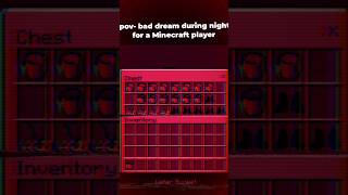 povbad dreams during night for a Minecraft player minecraft minecraftshorts minecraftplayers [upl. by Nonad]