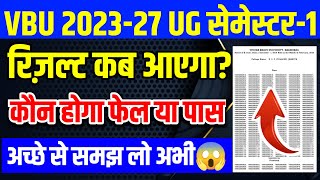 Vinoba Bhave University Semester1 Result big update ⚠️ l कौन पास कौन फेल😱 [upl. by Aved]