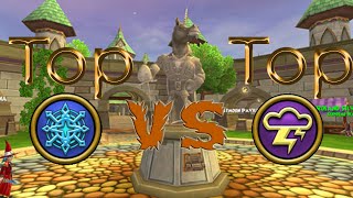 Wizard101 Grandmaster 50 PVP Top Ice vs Top Storm [upl. by Ilatfen]