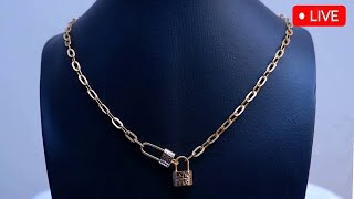 How to make a small but beautiful 18k gold necklace 🔥🔨 gold viral video silver jewelry [upl. by Posner954]