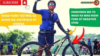 RIGID FORK and Negative Stem TESTING RIDE  Hybrid MTB Bike Setup [upl. by Naro535]