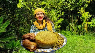 Cooking Persian Barberry Rice With Special Chicken🔥IRAN Village Life Zereshk Polo Ba Morgh [upl. by Alleynad]