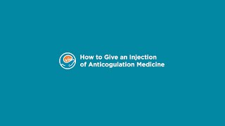 How to Give an Injection of an Anticoagulation Medicine [upl. by Cleodal]