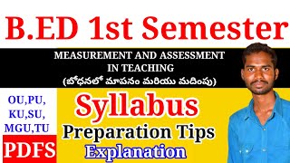 Bed 1st semester measurement and assessment in teaching learning new syllabus and imp questions [upl. by Hadihahs382]