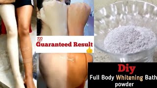 DIY Full Body Whitening Bath Powder  Get Fair Smooth Skin in 1 Use Urdu  Hindi infuber [upl. by Gruver]