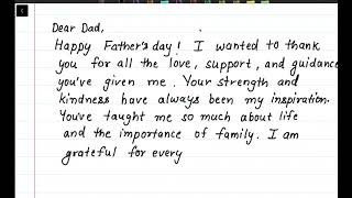 how to write a fathers day letter [upl. by Mallina]