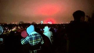 Fireworks New Years Eve in London 2013 from Primrose Hill [upl. by Wesa]