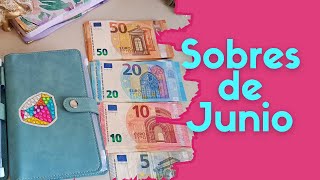 💰RELLENO SOBRES JUNIO 💸SISTEMA DE AHORRO CON SOBRES EN EUROS✨ [upl. by Utta]