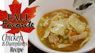 Homemade Chicken amp Dumplings Recipe [upl. by Alletse]