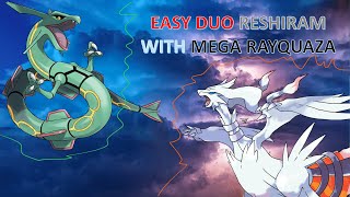 RESHIRAM DESTROYED EASY WITH MEGA RAYQUAZA  DUO RESHIRAM RAID [upl. by Melton]