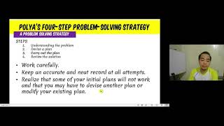 Mathematics in the Modern World  Polyas FourStep Problem Solving Framework [upl. by Placia]