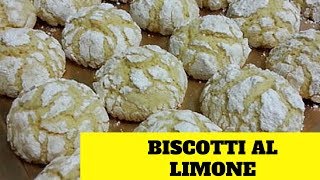 Biscotti al Limone Croccanti fuori e Morbidi dentrosenza burro [upl. by Oah]