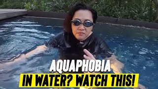 Swim lesson for aquaphobia lady Learn to Swim and breathe with no stress in the water [upl. by Doi421]