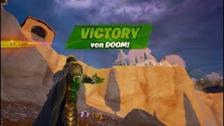 NEW DOOM EVENT UPDATE VICTORY VON DOOM Fortnite zero builds gameplay no commentary [upl. by Enialem]