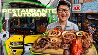 RESTAURANTE DENTRO de AUTOBUS con CARNE ASADA [upl. by Cogen]