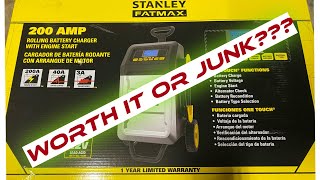 STANLEY FATMAX 200 AMP BATTERY CHARGER UNBOXING [upl. by Eceeryt]