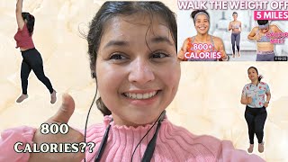 Burning 800 Calories every day for a week With only walking Growwithjo’s walking workout [upl. by Anwahsak]