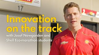 Josef Newgarden and Shell Ecomarathon students talk innovation on the track [upl. by Leiru]