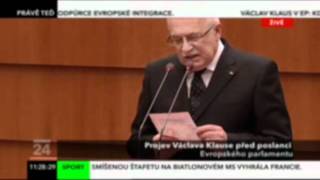 Václav Klaus v Evropském parlamentu [upl. by Christan]