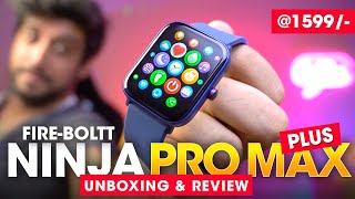 A BIG DISPLAY Budget Smartwatch Under ₹2000 Rs ⚡️ FireBoltt Ninja PRO MAX PLUS Unboxing amp Review [upl. by Rodoeht]