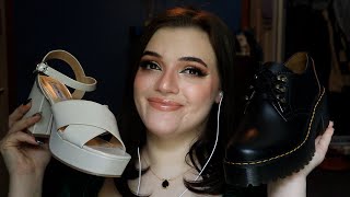 ASMR Shoe Collection Soft Spoken Scratching amp Tapping [upl. by Semyaj]