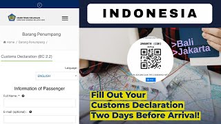 How to Submit eCD to enter Indonesia  Customs Declaration Form Tutorial [upl. by Sehguh]