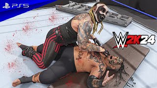 WWE 2K24  Bray Watt The Fiend vs Umaga  No Holds Barred Match  PS5™ 4K60 [upl. by Kcered]