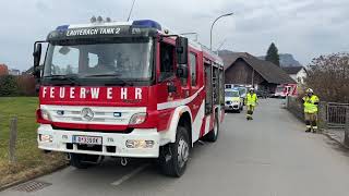 Brand in Einfamilienhaus in Lauterach  Feuerwehr im Großeinsatz [upl. by Eelasor354]