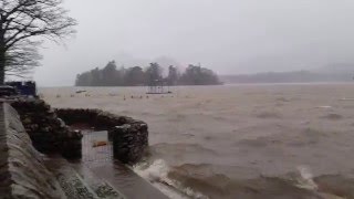 Keswick Derwentwater Storm Desmond [upl. by Ahtabat]