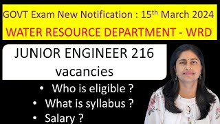 WRD JE Water resource dept PDOPanchayat development officerNew notification by KPSC SANPoint [upl. by Bevis]