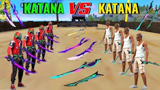 Katana Skin vs Katana Skin On Factory Roof  New KATANA SKIN Challange  Garena Free Fire [upl. by Photima]