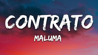 Contrato  Maluma LetraLyrics [upl. by Inavoy79]