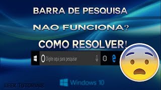 Como Resolver o Erro da Barra de Pesquisa do Windows [upl. by Wilson]