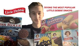 Trying The Most Popular Little Debbie Snacks [upl. by Rema]