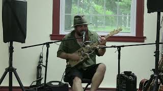 JACOB GREEN  a cigar box guitar tune at Barrett Hall in South Strafford Vermont July 16 2024 [upl. by Hogue]