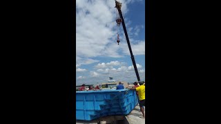 COMO INSTALAR PISCINA PREFABRICADA EN FIBER GLASS SOBRE ESTRUCTURA NO CALCULADA [upl. by Lipcombe]