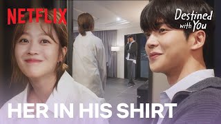 Rowoon is pleasantly surprised by Cho Boah in his shirt  Destined With You Ep 15 ENG SUB [upl. by Leuas]