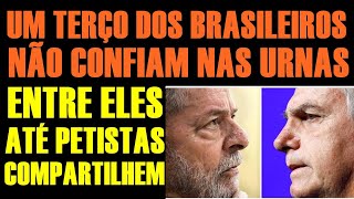 URNAS ELETRONICAS APENAS UM TERÇA dos BRASILEIROS CONFIA NELAS [upl. by Kathi]