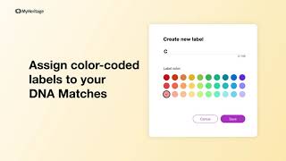 Introducing DNA Labels on MyHeritage [upl. by Loveridge]