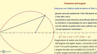 Trisezione dellangolo con lutilizzo della trisettrice di Mac Laurin [upl. by Batory404]